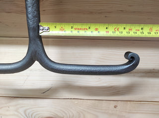 Forged Double Toilet Paper Holder with Shelf Mounting