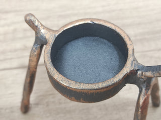 Handmade Reindeer Christmas Candlestick: Metal Holiday Decor