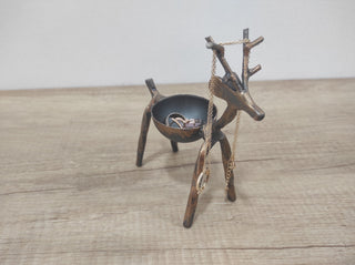 Christmas candlesticks, Candle holder, Reindeer candlesticks, Christmas decorations, metal candlestick, handmade Christmas candlestick