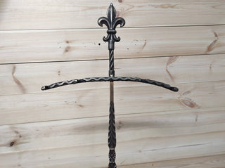 Hand Forged Fireplace Tools Set: Iron Fire Poker, Tongs, Shovel & Broom