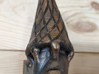 Hand Forged Iron Castle Door Handle: Medieval Barn Decor