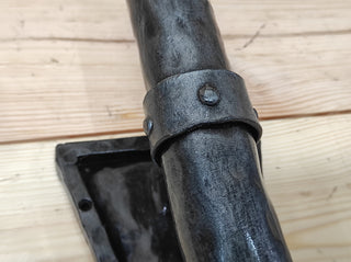 Handmade Forged Iron Wall Sconce Candle Holder: Medieval Style