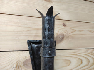 Handmade Forged Iron Wall Sconce Candle Holder: Medieval Style