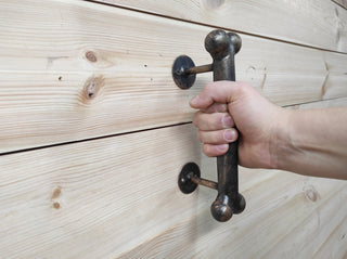 Hand Forged Dog Bone Door Handle: Metal Barn Door Hardware