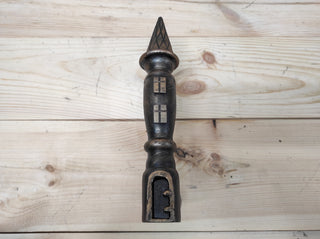 Hand Forged Iron Castle Door Handle: Rustic Barn Decor