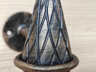 Hand Forged Iron Castle Door Handle: Rustic Barn Decor