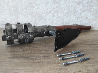 Handmade Iron Wall Sconce Candle Holder: Medieval Torch Style