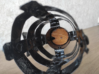 Handmade Iron Torch Candle Holder: Medieval Wall Sconce