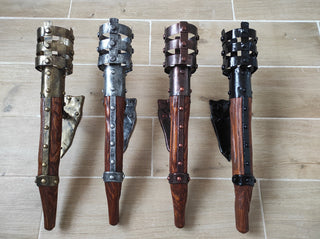 Handmade Iron Wall Sconce Candle Holder: Medieval Torch Style