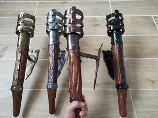 Handmade Iron Wall Sconce Candle Holder: Medieval Torch Style