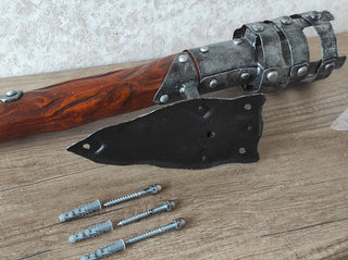 Handmade Iron Wall Sconce Candle Holder: Medieval Torch Style