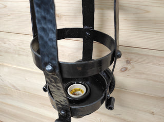Hand Forged Dragon Wall Lamp: Medieval Viking Decor