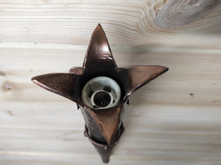 Hand Forged Wrought Iron Wall Sconce: Viking Medieval Torch