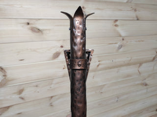 Hand Forged Wrought Iron Wall Sconce: Viking Medieval Torch