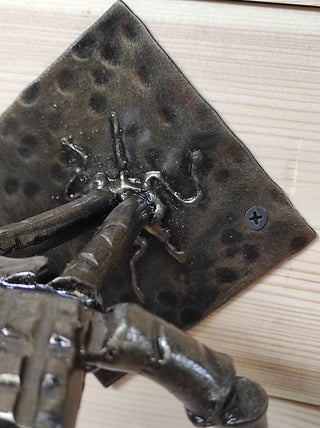Hand Forged Steel Skeleton Hand Door Handle - Gothic Decor