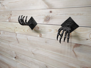 Axe Wall Holder,Skeleton Hands, axe stand, axe holder, handmade holder, iron axe holder