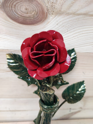 Hand Forged Rose Door Handle: Metal Flower Handle