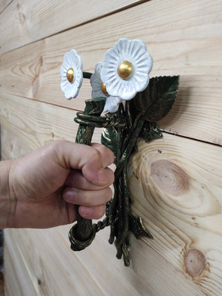 Door handle, metal handle, Flower door handle, Daisy