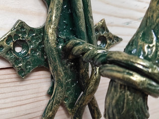 Hand Forged Daisy Door Handle: Metal Flower Handle