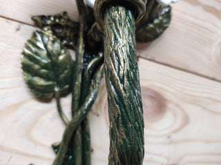 Hand Forged Daisy Door Handle: Metal Flower Handle