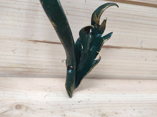 Hand Forged Daisy Door Handle: Metal Flower Handle