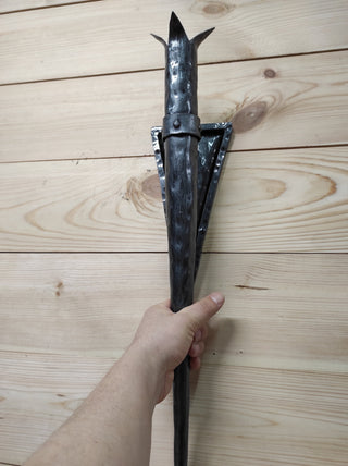 Handmade Forged Iron Wall Sconce Candle Holder: Medieval Style
