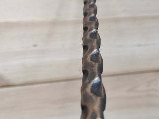 Hand Forged Fireplace Poker: Dog Head Handle, Camping Cookware