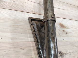 Handmade Forged Iron Candle Holder: Medieval Wall Sconce