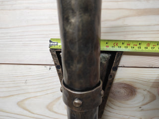 Handmade Forged Iron Candle Holder: Medieval Wall Sconce