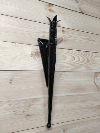 Handmade Forged Iron Wall Sconce Candle Holder: Medieval Torch