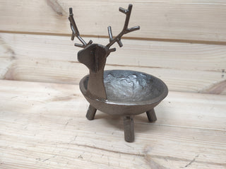 Handmade Metal Reindeer Candlestick: Christmas Decoration