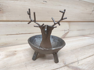 Handmade Metal Reindeer Candlestick: Christmas Decoration