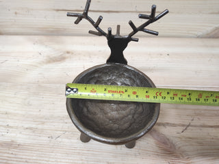 Handmade Metal Reindeer Candlestick: Christmas Decoration