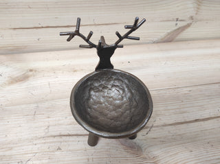 Handmade Metal Reindeer Candlestick: Christmas Decoration