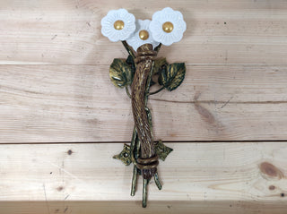 Hand Forged Daisy Flower Door Handle - Metal Floral Decor