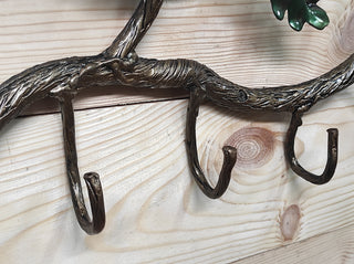 Handmade Forged Iron Coat Rack: Bird's Nest Hallway Hanger