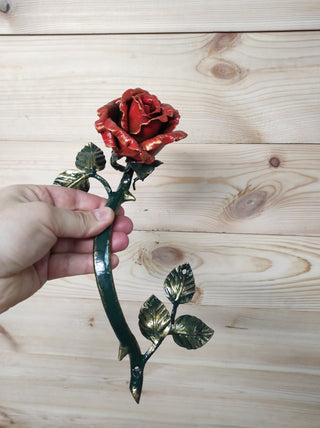 Door handle, metal handle, Rose, Flower door handle