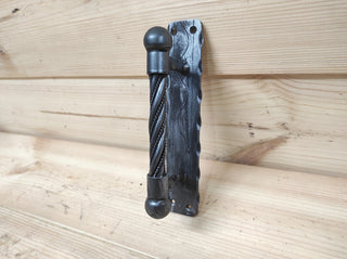 Hand Forged Iron Door Handle: Rustic Barn Door Decor