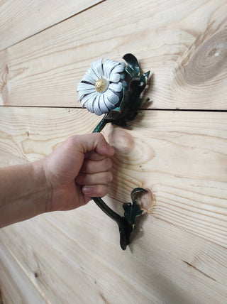 Door handle, metal handle, Flower door handle, Daisy