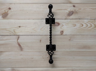 Hand Forged Wrought Iron Door Handle: Barn Door Decor