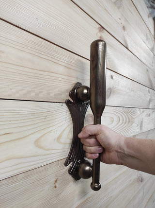 Hand Forged Iron Door Handle: Rustic Barn Door Decor