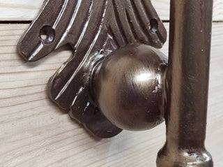 Hand Forged Iron Door Handle: Rustic Barn Door Decor