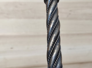 Hand Forged Fireplace Poker: Dog Head Handle, Camping Cookware