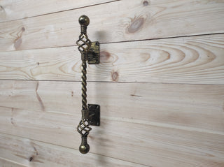 Hand Forged Wrought Iron Door Handle: Rustic Barn Decor