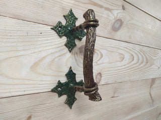 Hand Forged Barn Door Handle: Rustic Metal Hardware