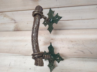 Hand Forged Barn Door Handle: Rustic Metal Hardware