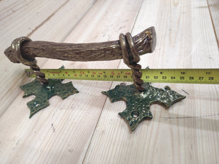 Hand Forged Barn Door Handle: Rustic Metal Hardware