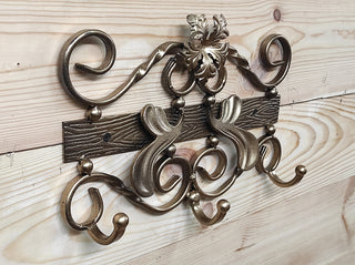 Hand Forged Fireplace Tool Set: Poker, Shovel, Broom & Wall Stand
