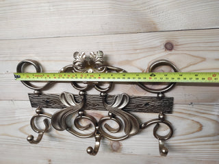 Handmade Forged Iron Coat Rack - Hallway Hanger with 3 Hooks