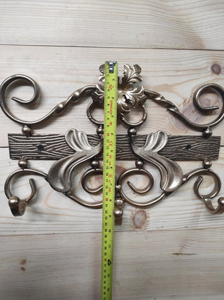 Handmade Forged Iron Coat Rack - Hallway Hanger with 3 Hooks